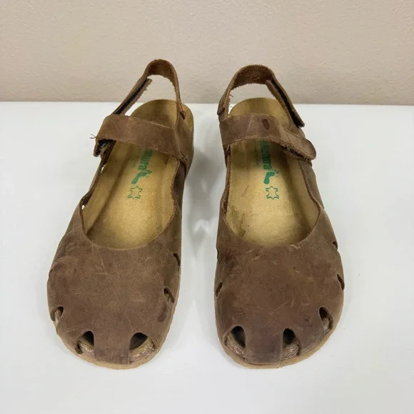 Bionatura leather Mary Jane cork heel shoes Brown Comfort - Picture 4 of 12